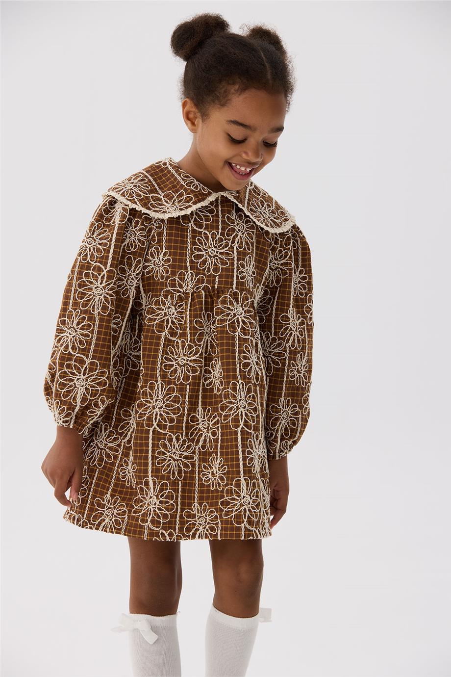 Tyess Kız Çocuk Desenli Elbise