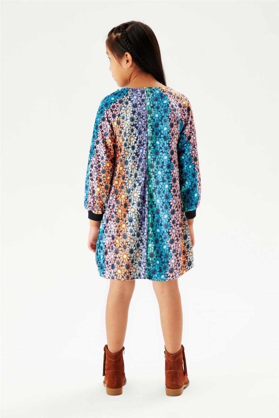Tyess Kız Çocuk Desenli Elbise