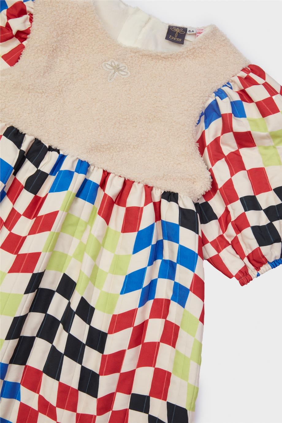 Tyess Kız Çocuk Desenli Elbise