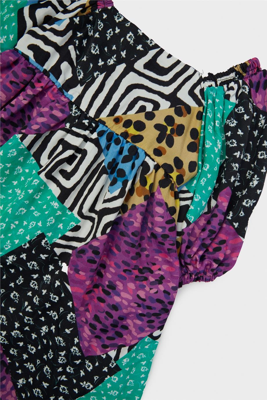 Tyess Kız Çocuk Desenli Elbise