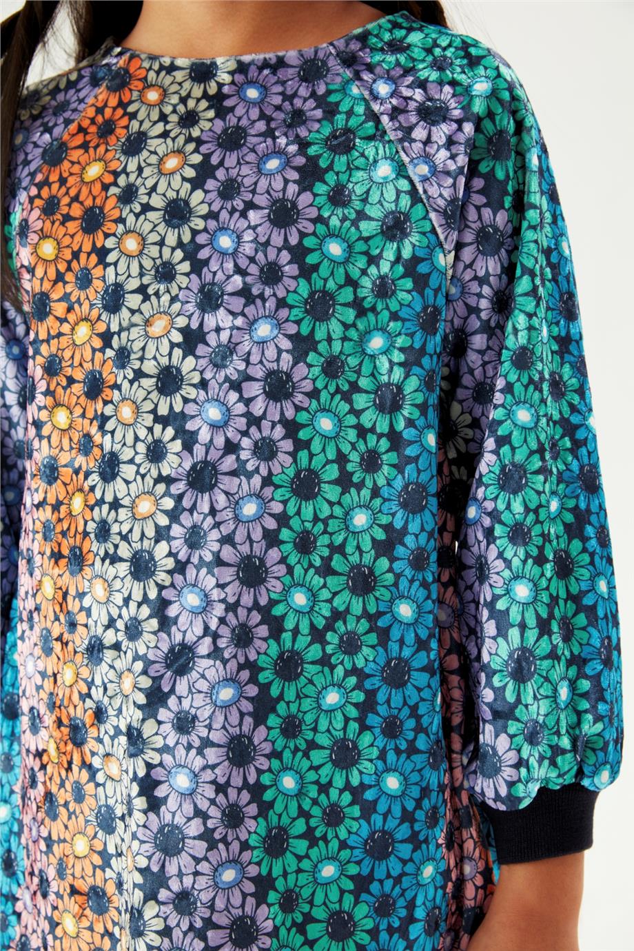 Tyess Kız Çocuk Desenli Elbise