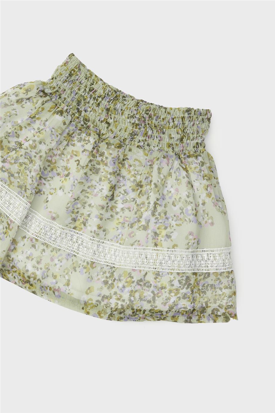 Tyess Kız Çocuk Desenli Etek