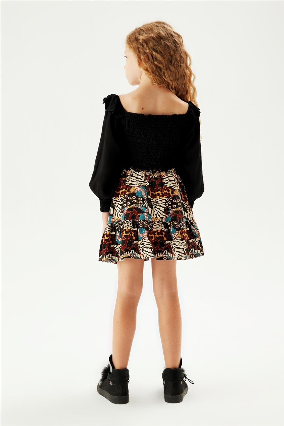 Tyess Kız Çocuk Desenli Etek