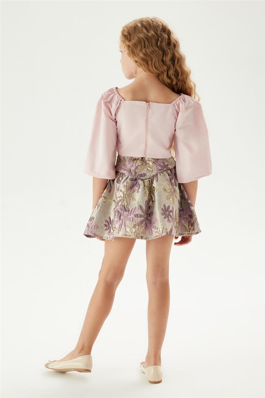Tyess Kız Çocuk Desenli Etek