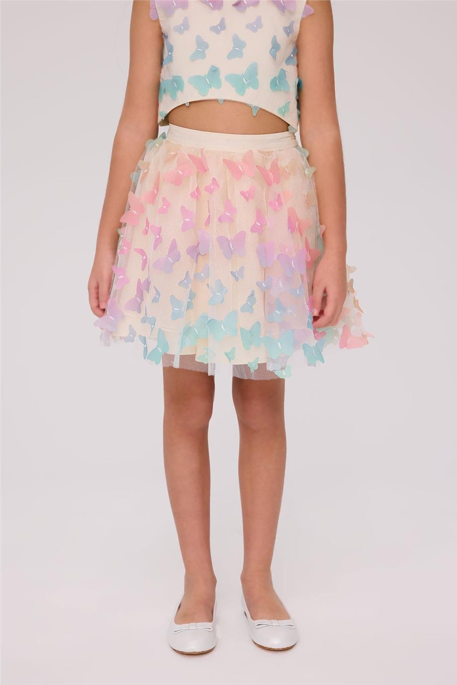 Tyess Kız Çocuk Desenli EtekTyess Kız Çocuk Desenli Etek