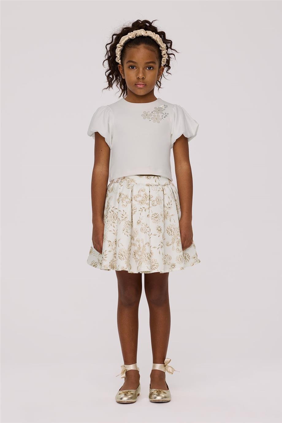 Tyess Kız Çocuk Desenli EtekTyess Kız Çocuk Desenli Etek