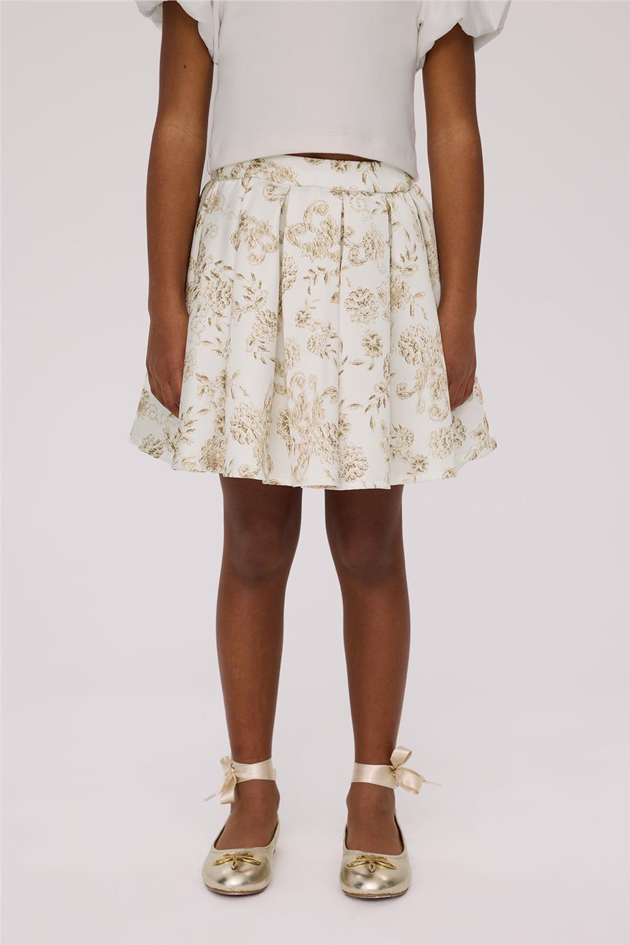 Tyess Kız Çocuk Desenli EtekTyess Kız Çocuk Desenli Etek