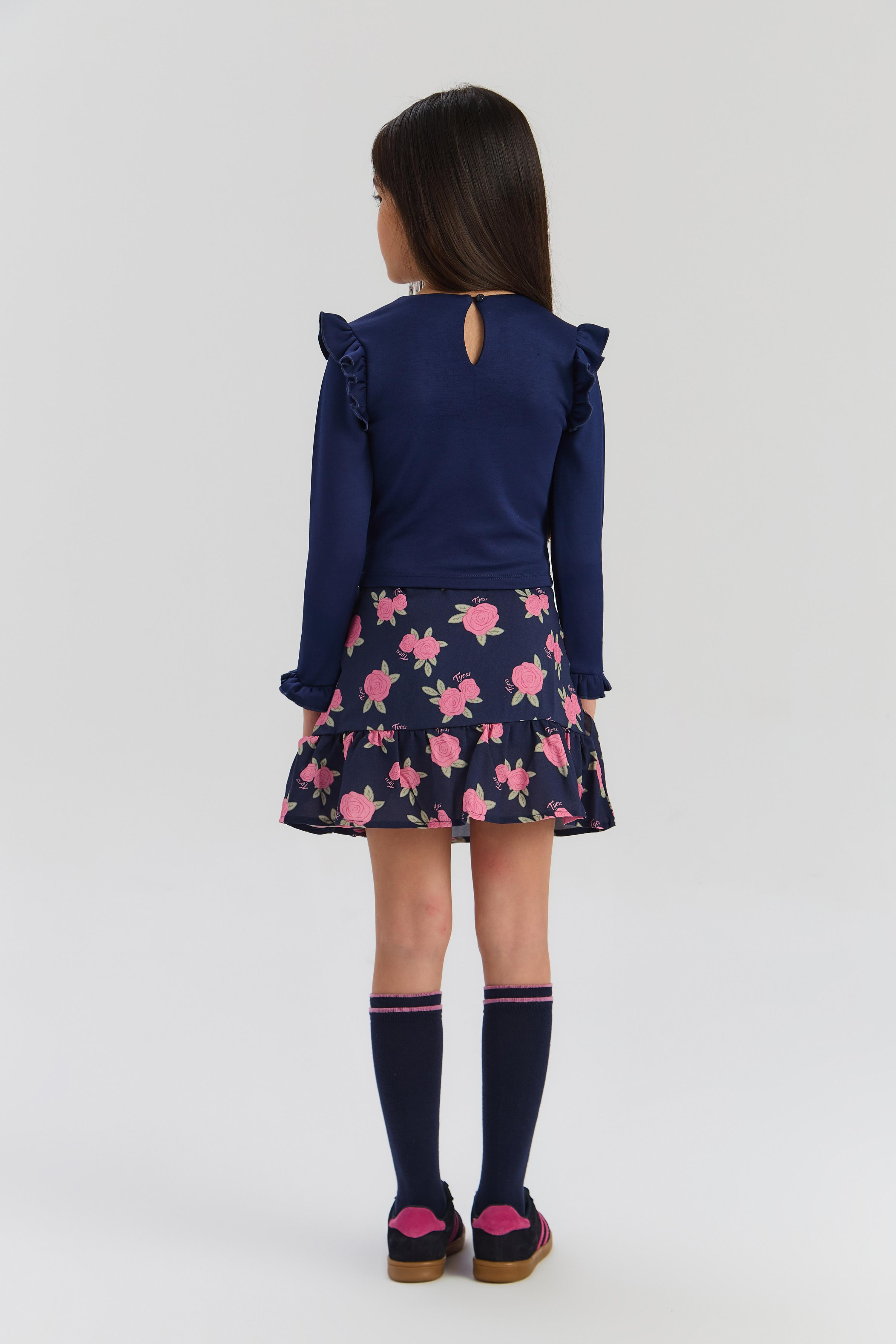 Tyess Kız Çocuk Desenli EtekTyess Kız Çocuk Desenli Etek