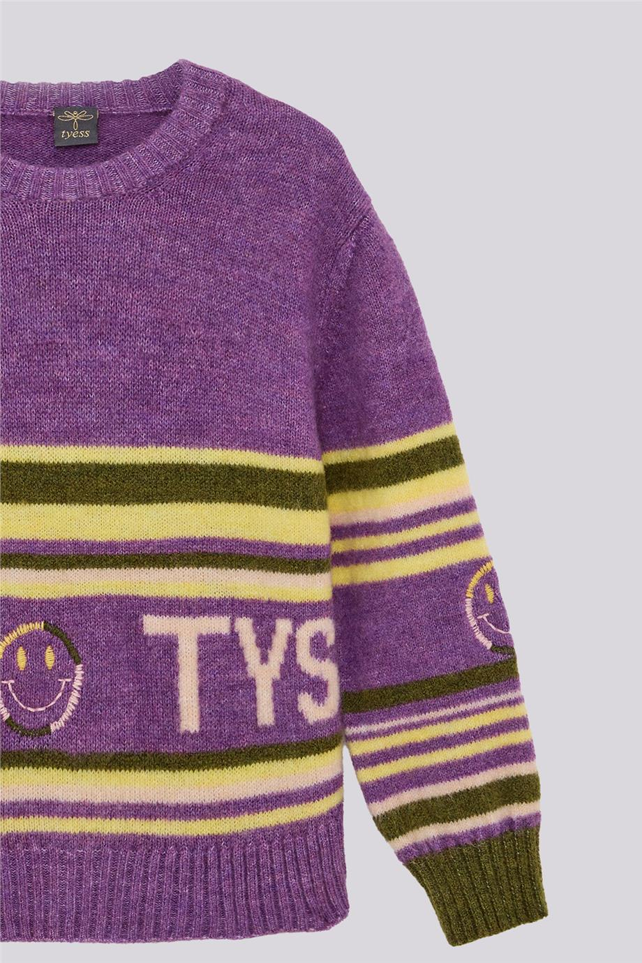 Tyess Kız Çocuk Desenli KazakTyess Kız Çocuk Desenli Kazak