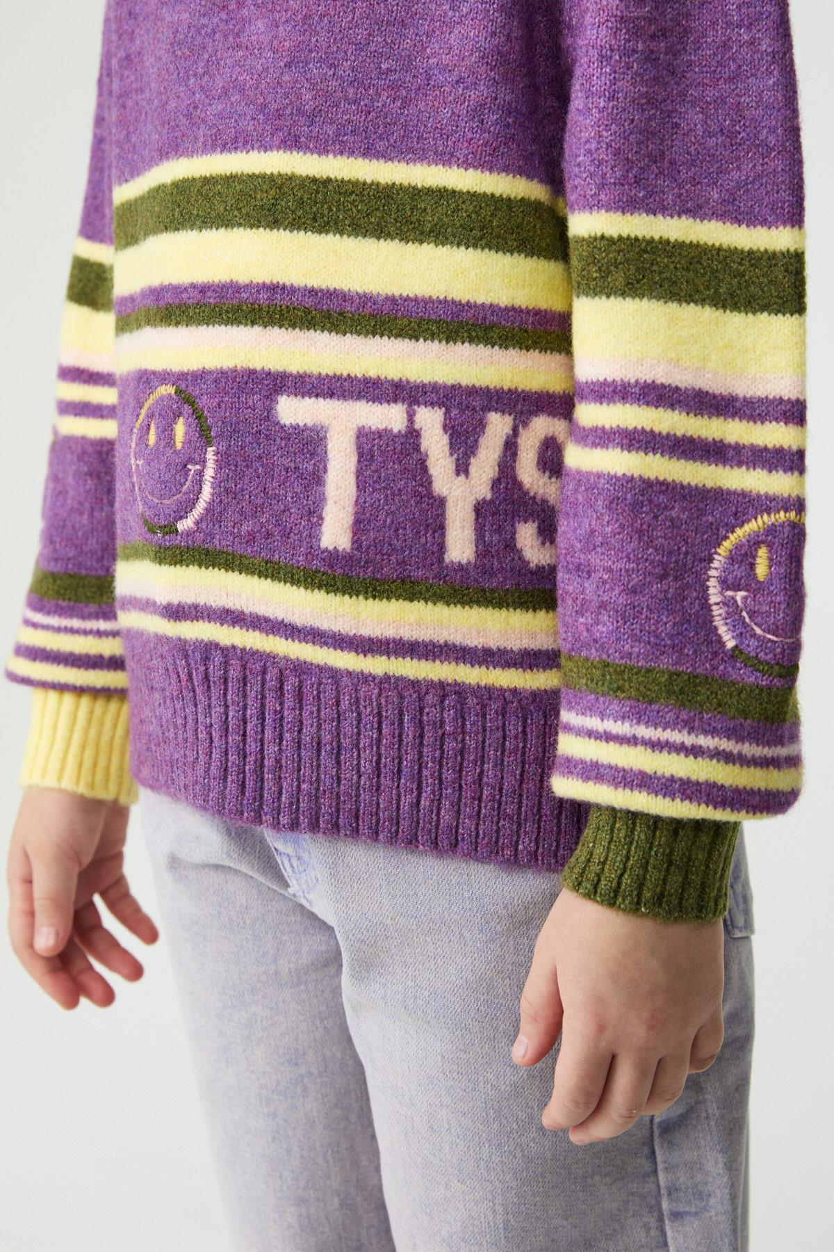 Tyess Kız Çocuk Desenli KazakTyess Kız Çocuk Desenli Kazak