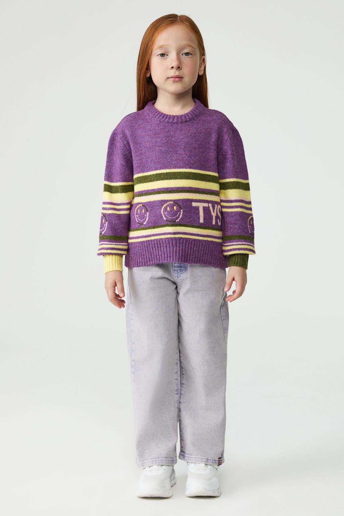 Tyess Kız Çocuk Desenli KazakTyess Kız Çocuk Desenli Kazak