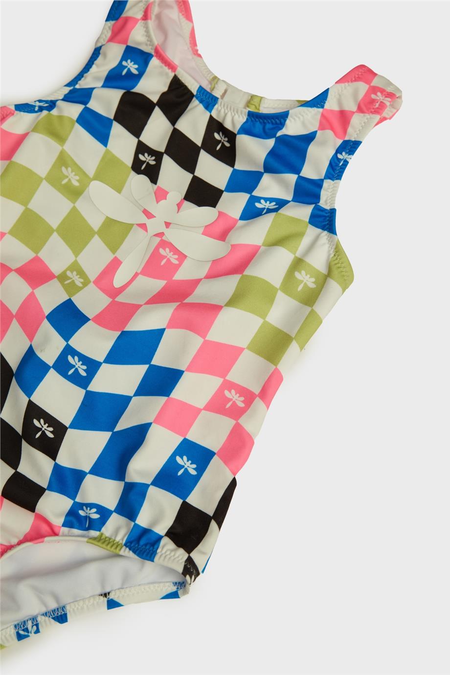 Tyess Kız Çocuk Desenli Mayo