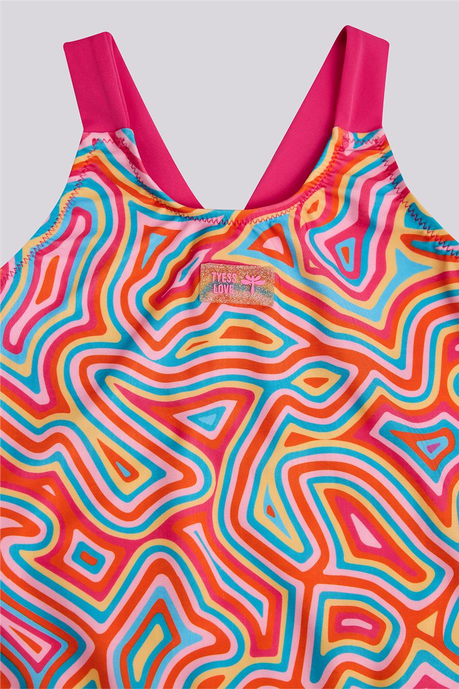Tyess Girl Patterned SwimsuitTyess Girl Patterned Swimsuit