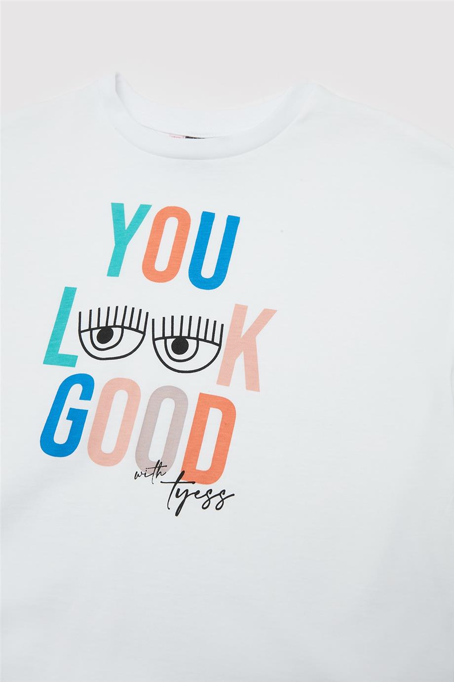 Tyess Kız Çocuk Desenli Pijama Takım