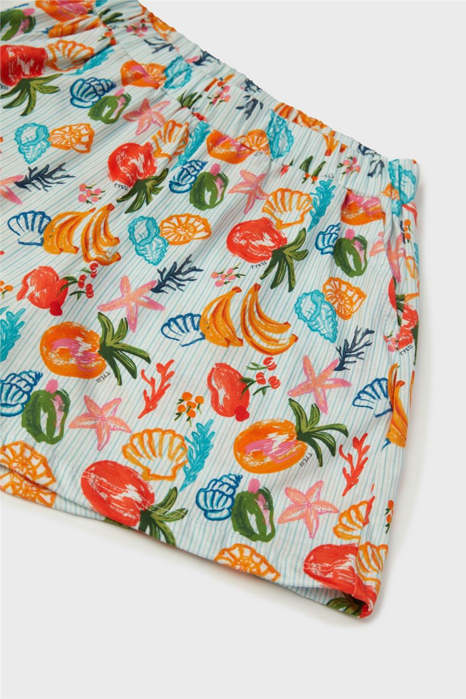 Tyess Kız Çocuk Desenli Pijama Takımı