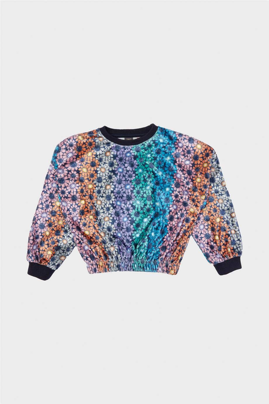 Tyess Kız Çocuk Desenli Sweatshirt