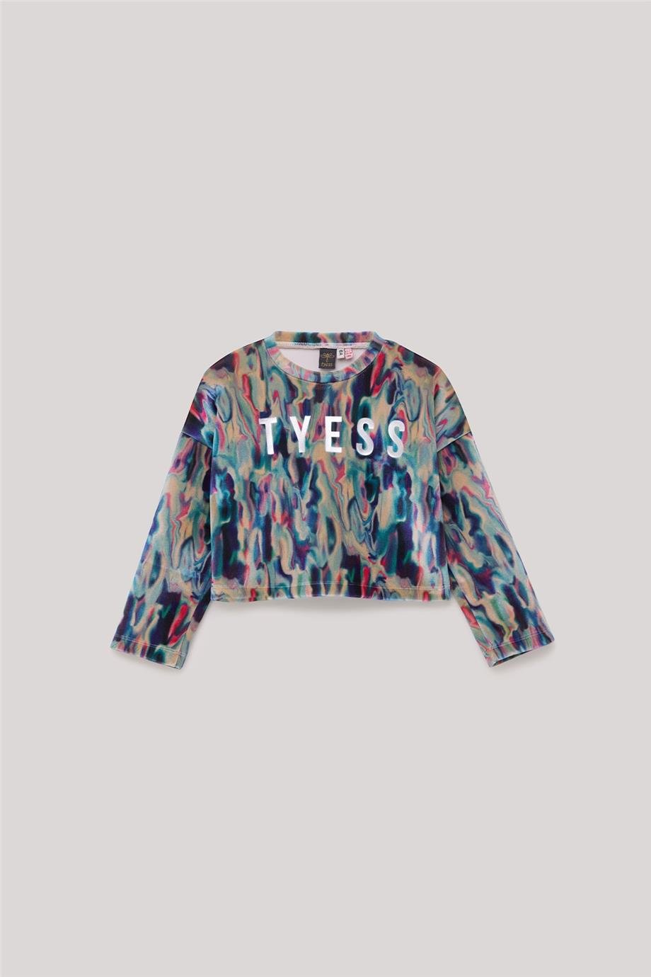 Tyess Kız Çocuk Desenli Sweatshirt