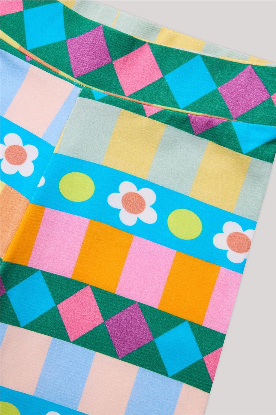 Tyess Kız Çocuk Desenli Tayt