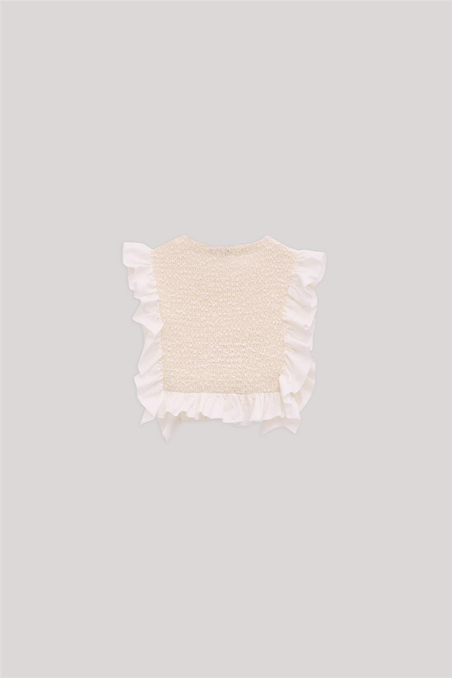 Tyess Kız Çocuk Ekru Bluz