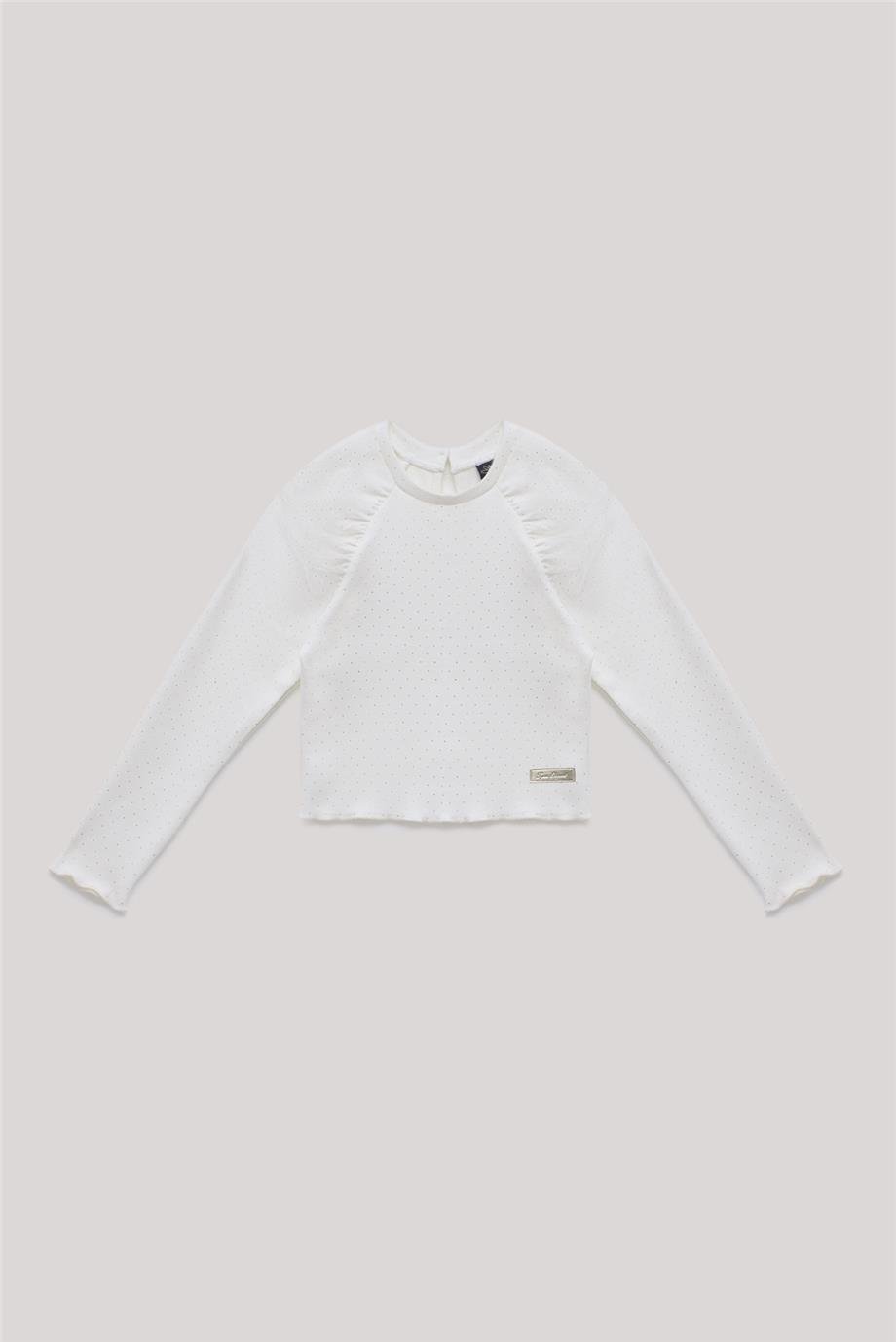 Tyess Kız Çocuk Ekru Bluz