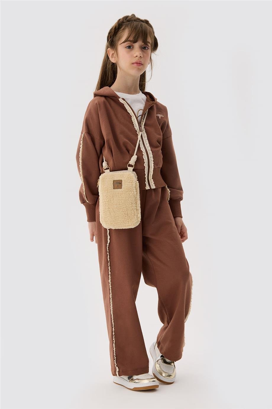 Tyess Kız Çocuk Ekru Çanta