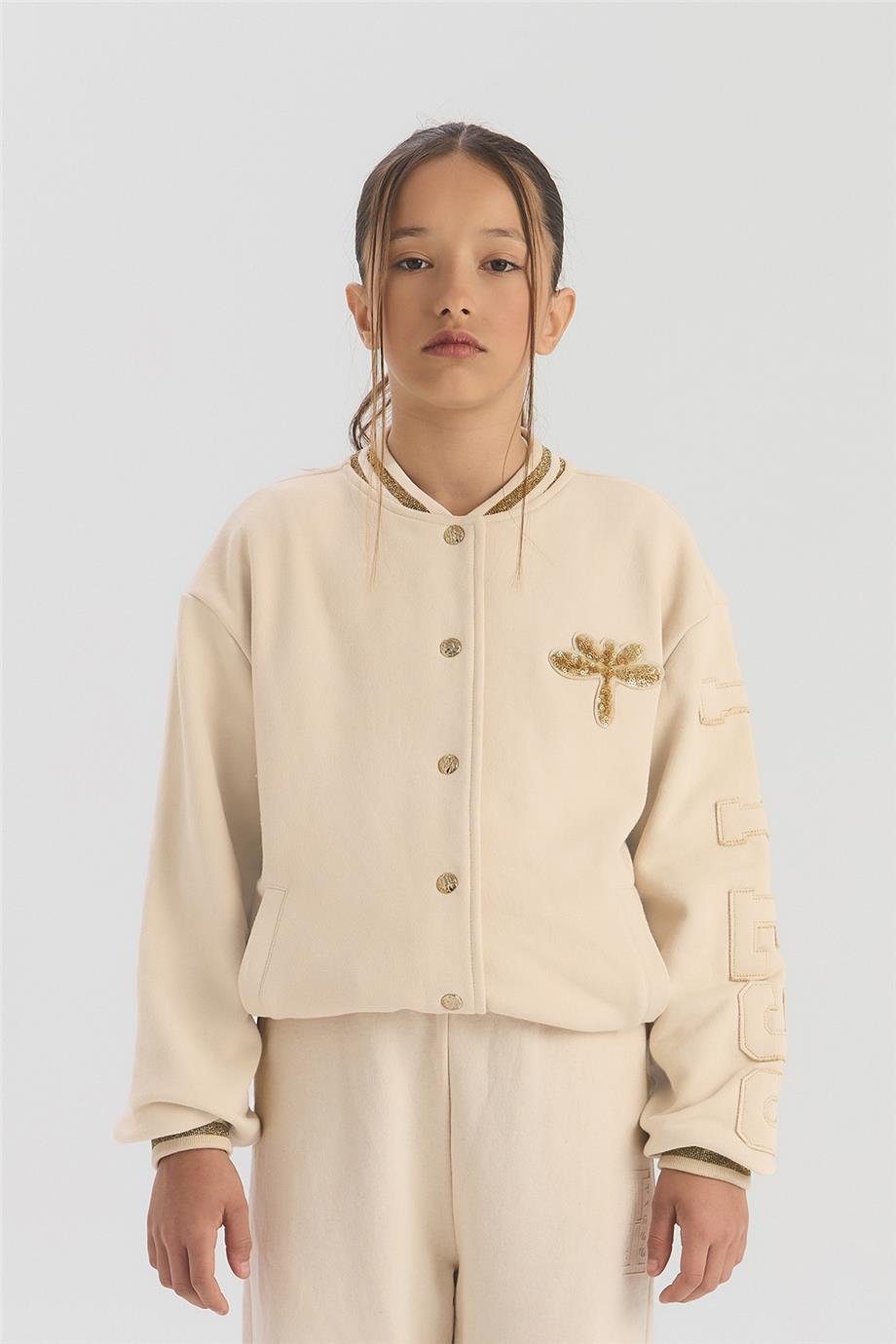 Tyess Kız Çocuk Ekru CeketTyess Kız Çocuk Ekru Ceket