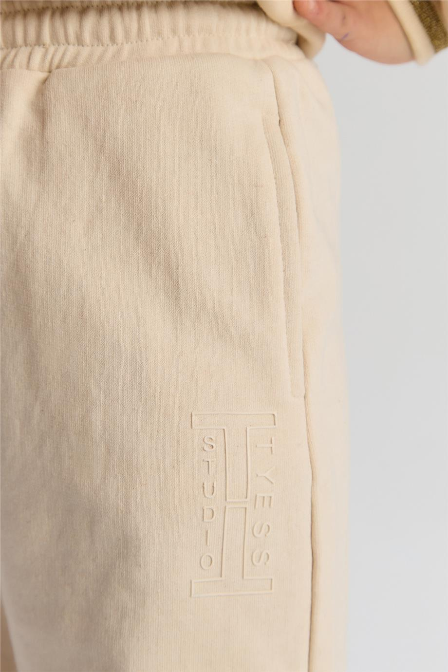 Tyess Kız Çocuk Ekru Eşofman AltıTyess Kız Çocuk Ekru Eşofman Altı