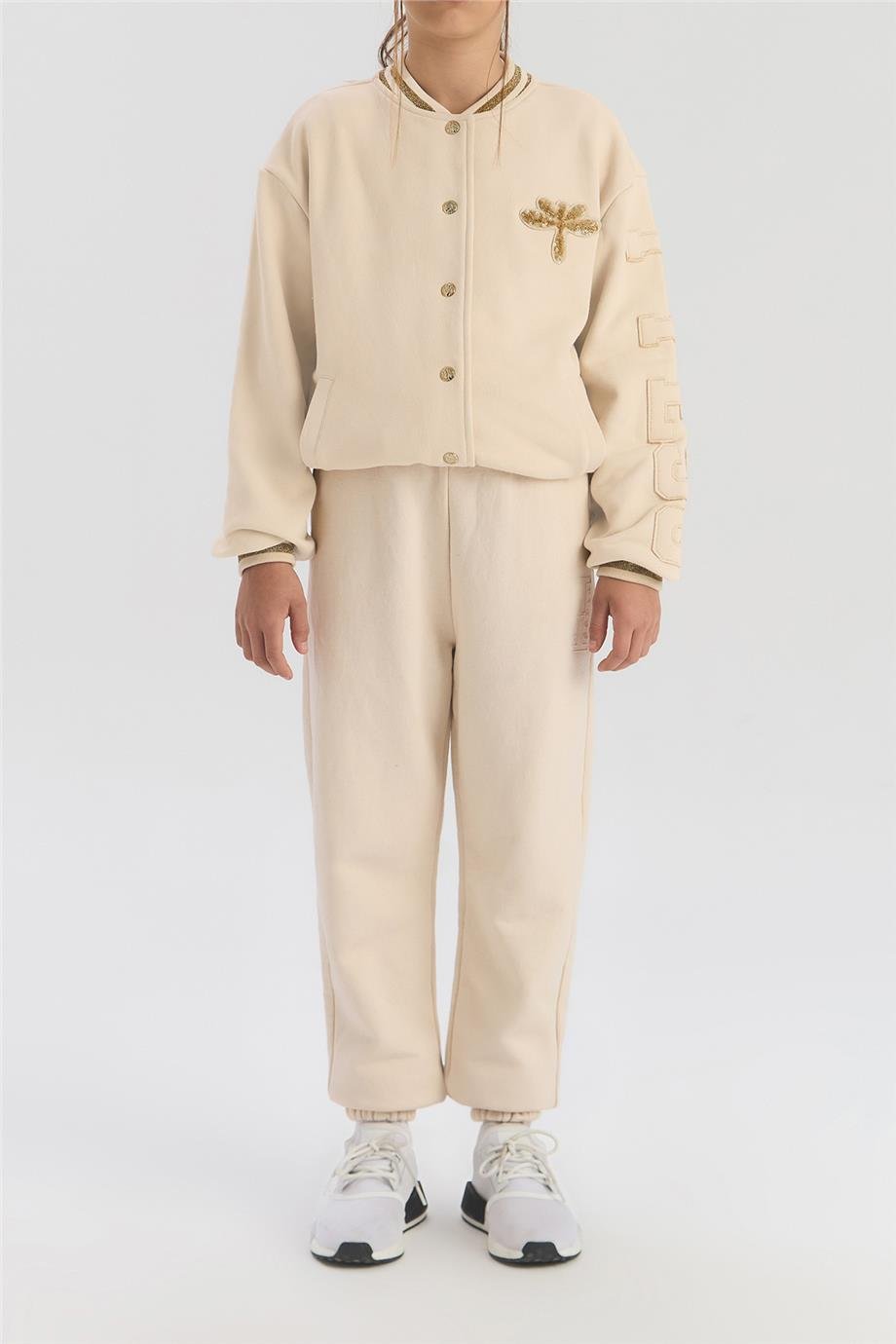 Tyess Kız Çocuk Ekru Eşofman AltıTyess Kız Çocuk Ekru Eşofman Altı