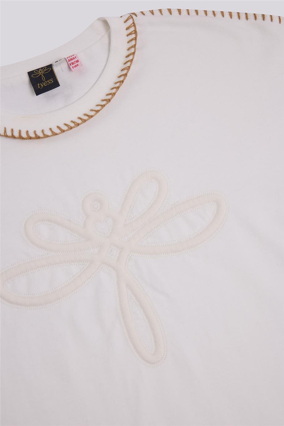 Tyess Kız Çocuk Ekru TshirtTyess Kız Çocuk Ekru Tshirt
