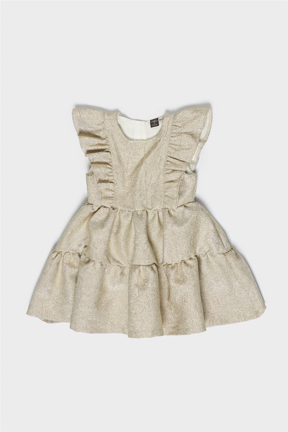 Tyess Kız Çocuk Gold Elbise