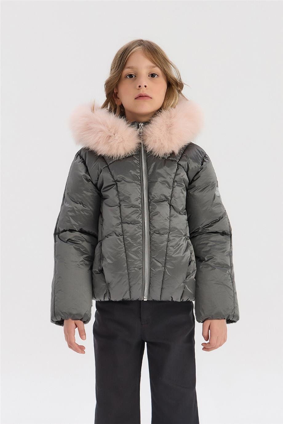 Tyess Girl Grey CoatTyess Girl Grey Coat