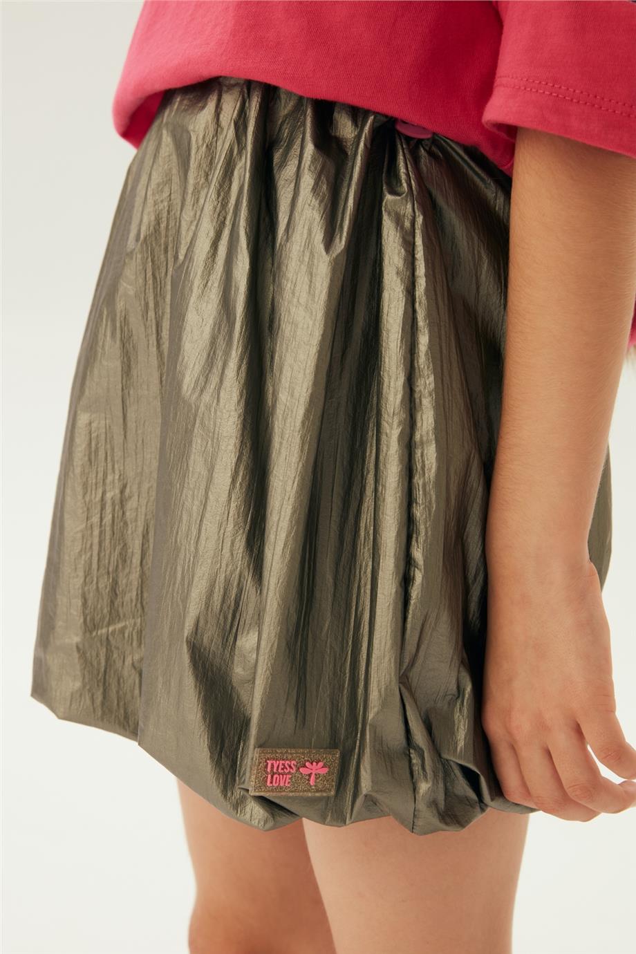 Tyess Kız Çocuk Gümüş Etek