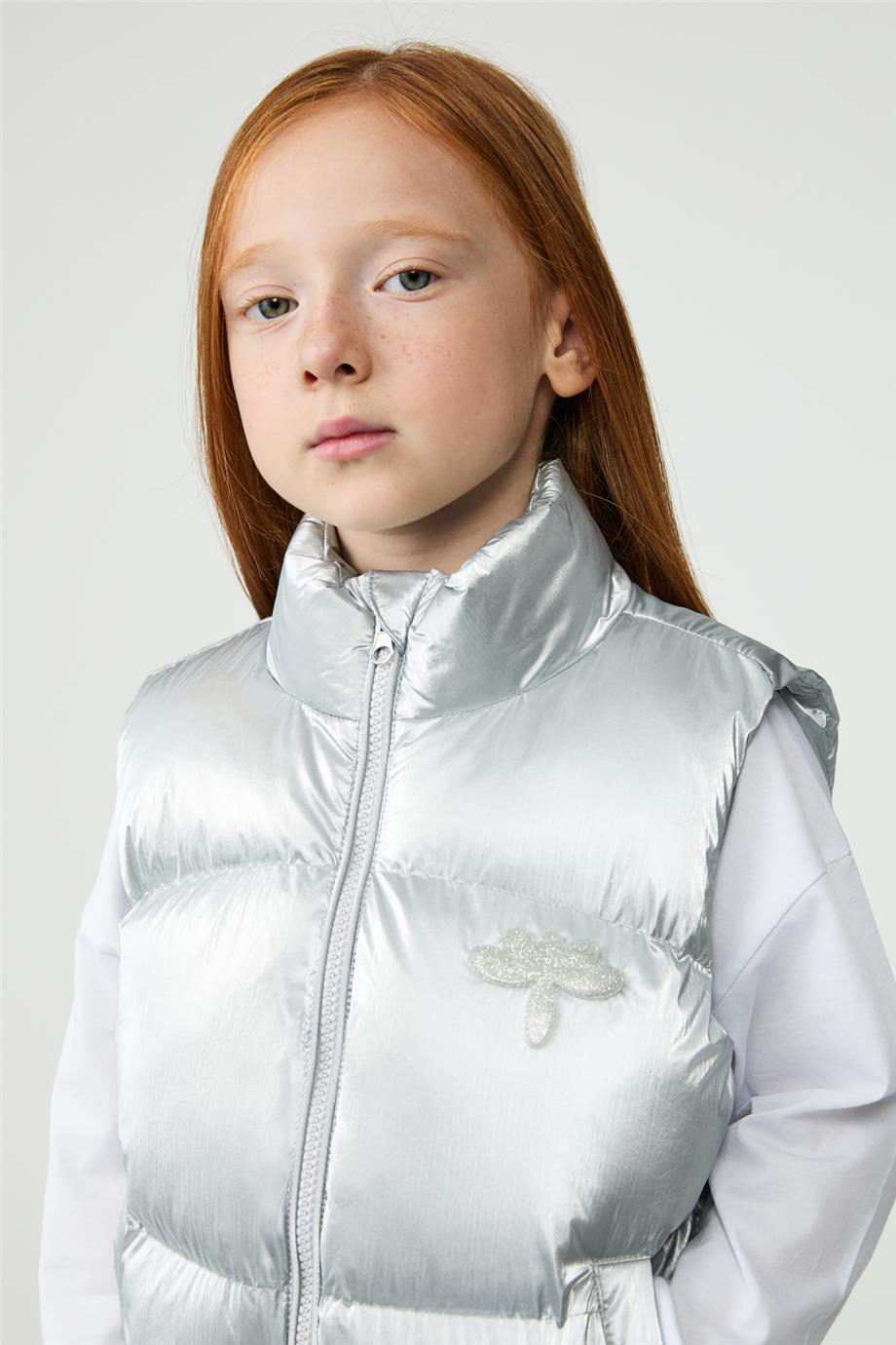 Tyess Girls Silver VestTyess Girls Silver Vest