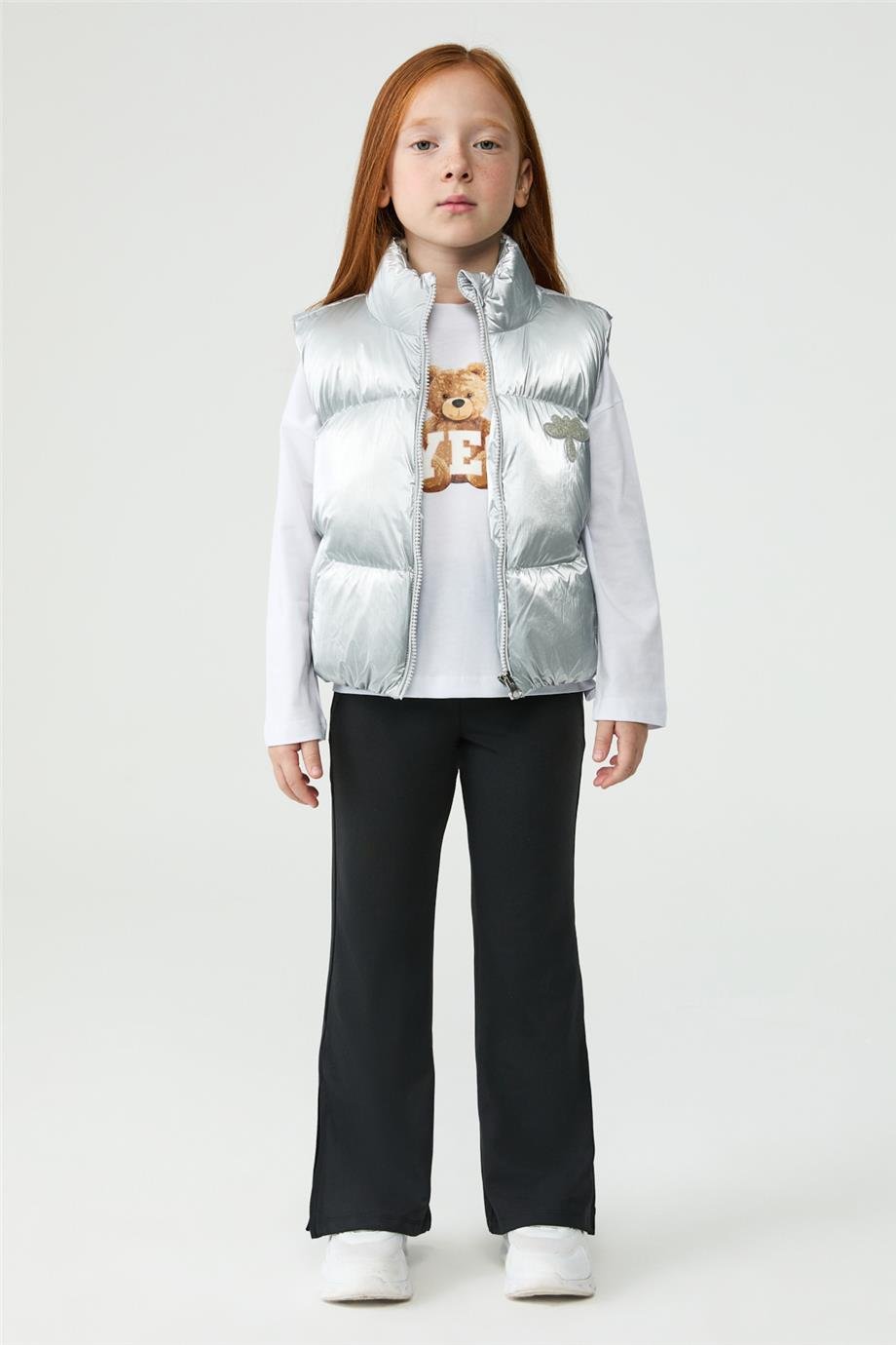 Tyess Girls Silver VestTyess Girls Silver Vest