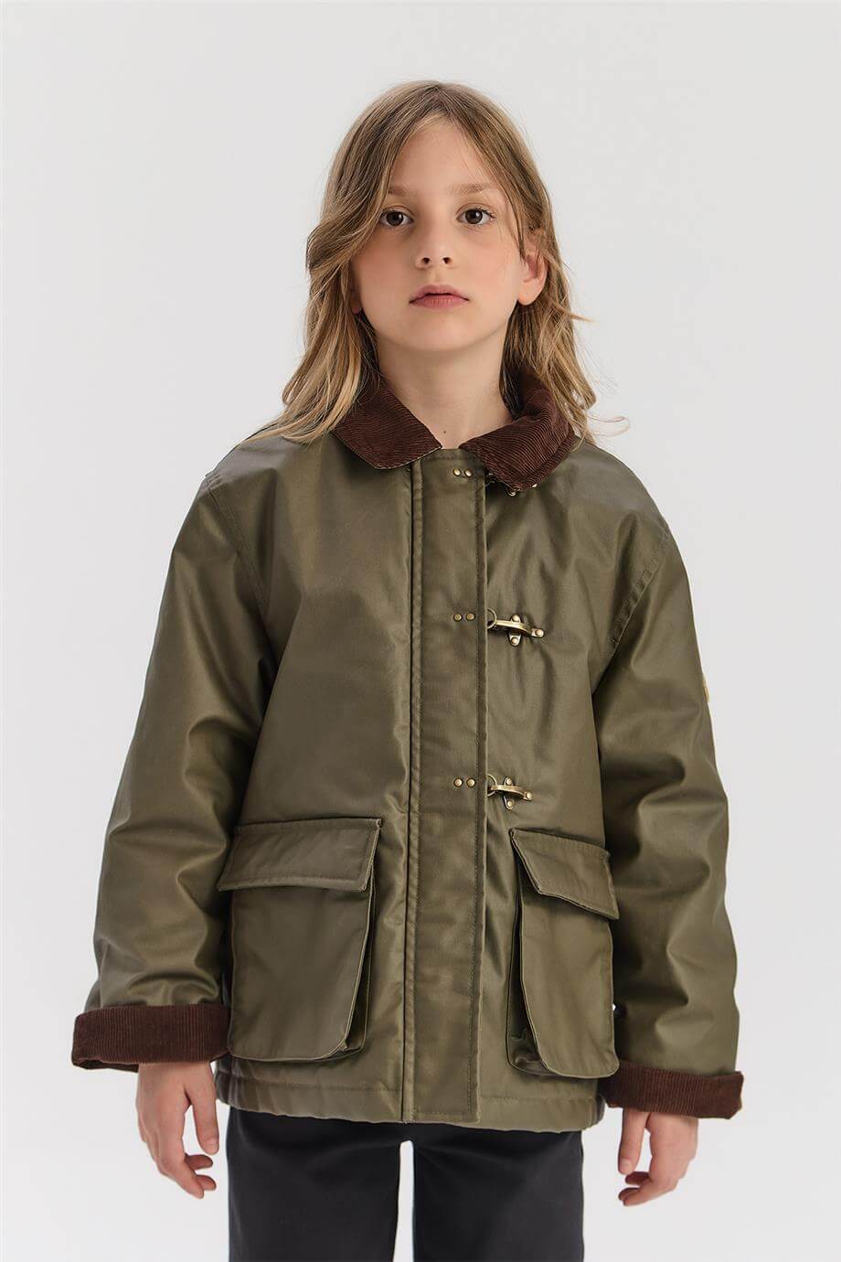 Tyess Kız Çocuk Haki MontTyess Kız Çocuk Haki Mont