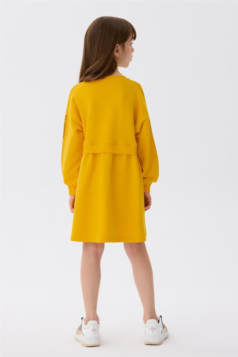 Tyess Kız Çocuk Hardal Elbise