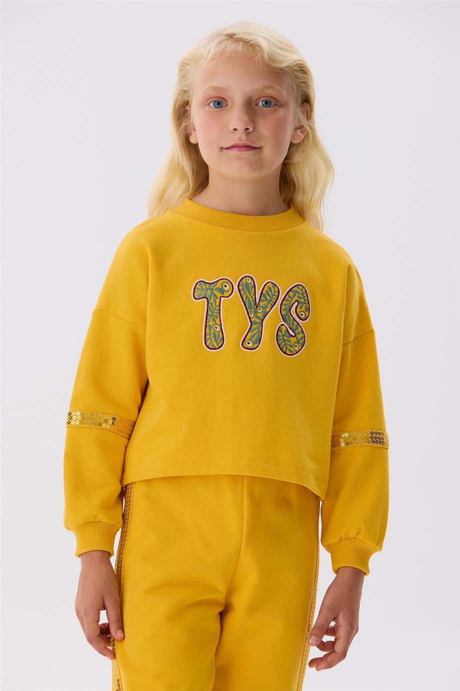 Tyess Kız Çocuk Hardal Sweatshirt