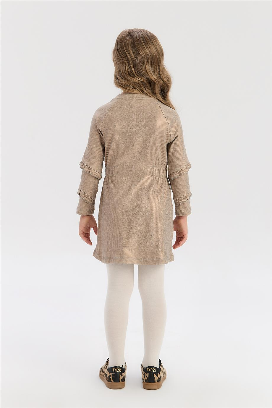 Tyess Kız Çocuk Kahve ElbiseTyess Kız Çocuk Kahve Elbise