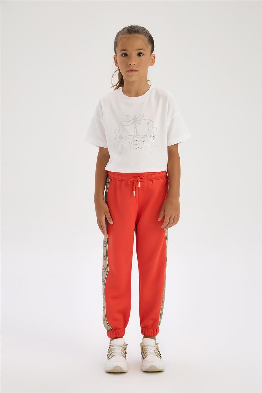 Tyess Kız Çocuk Kırmızı Eşofman AltıTyess Kız Çocuk Kırmızı Eşofman Altı