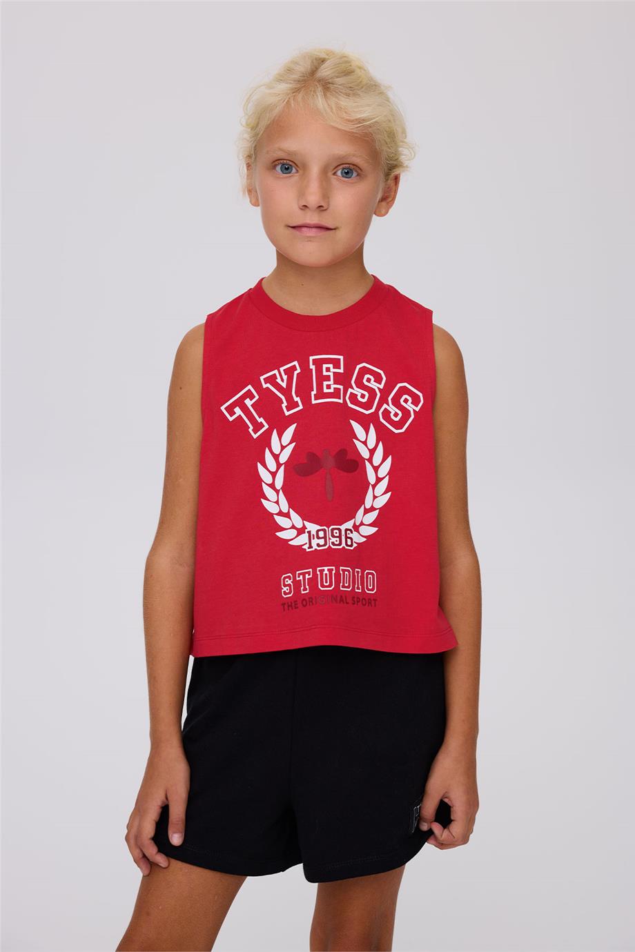 Tyess Kız Çocuk Kırmızı TshirtTyess Kız Çocuk Kırmızı Tshirt