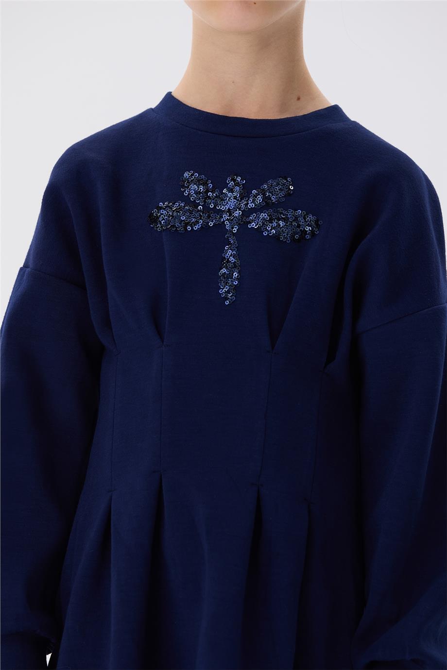 Tyess Kız Çocuk Lacivert Elbise