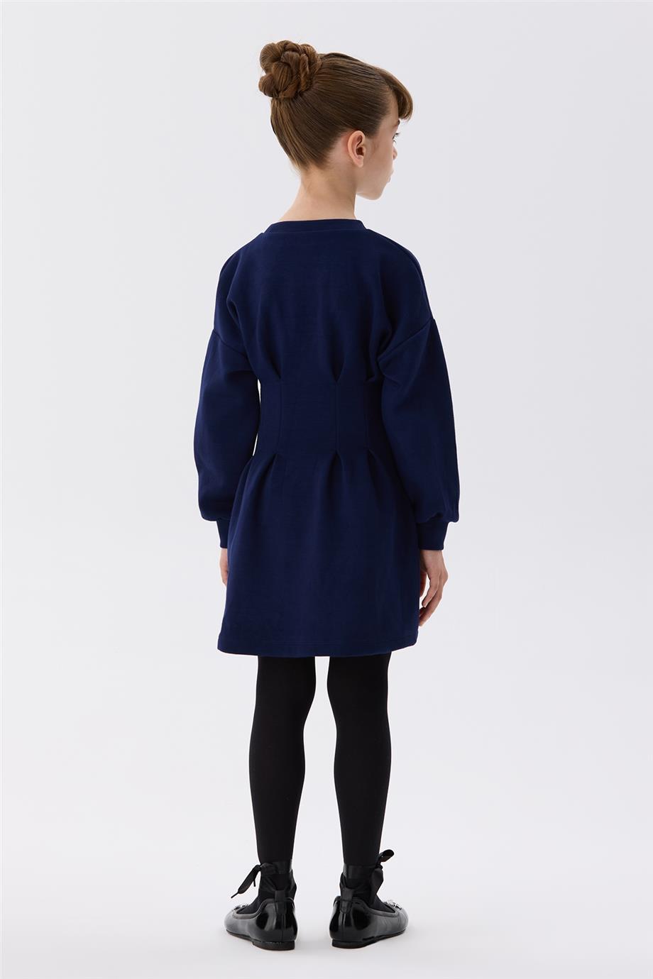 Tyess Kız Çocuk Lacivert Elbise