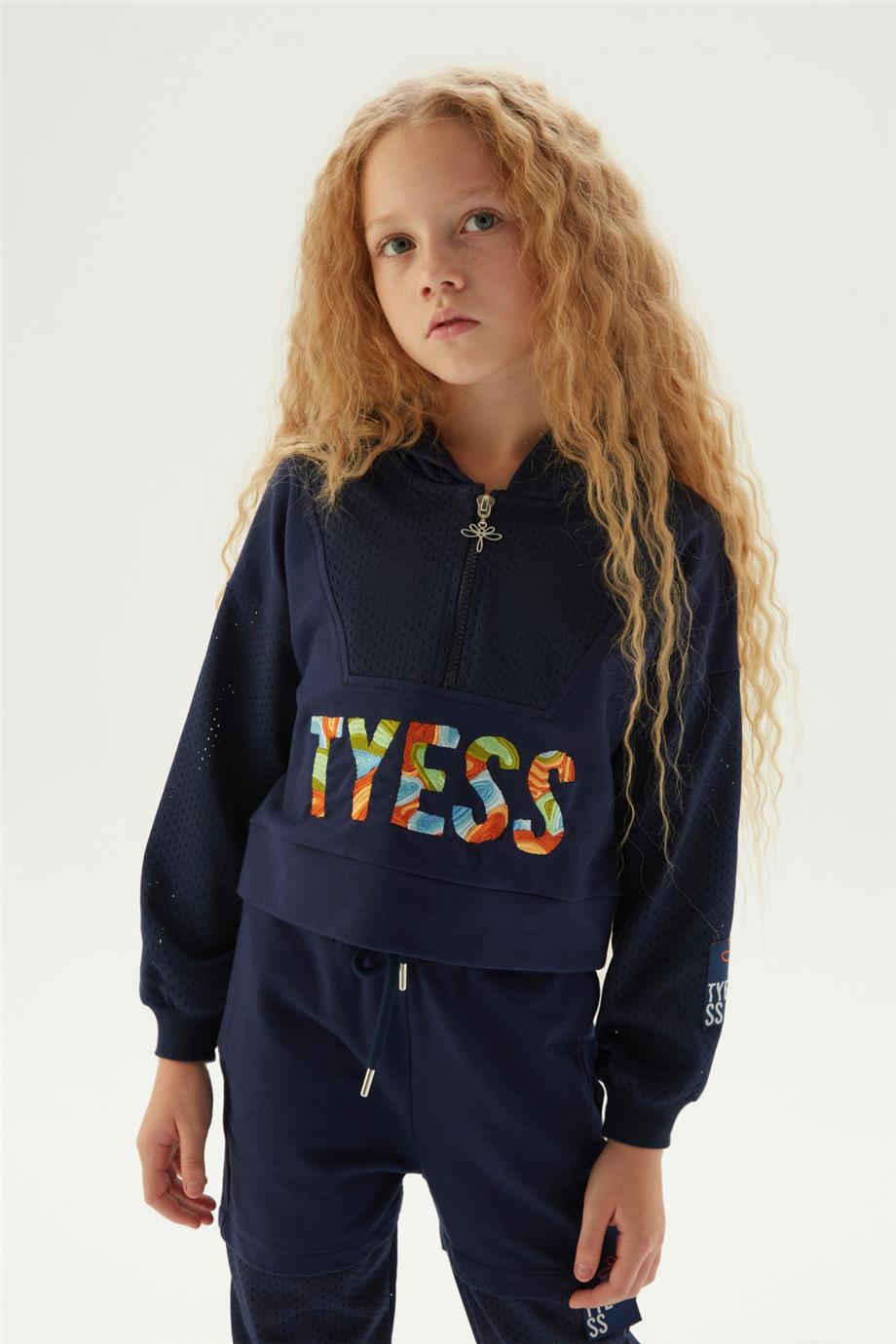 Tyess Kız Çocuk Lacivert Eşofman Altı