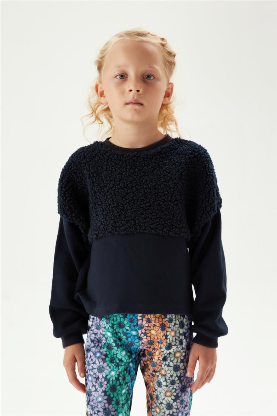 Tyess Kız Çocuk Lacivert Sweatshirt