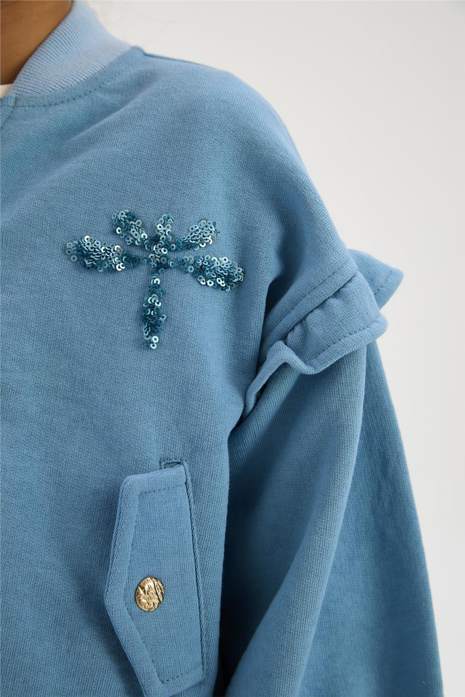 Tyess Kız Çocuk Mavi Eşofman AltıTyess Kız Çocuk Mavi Eşofman Altı