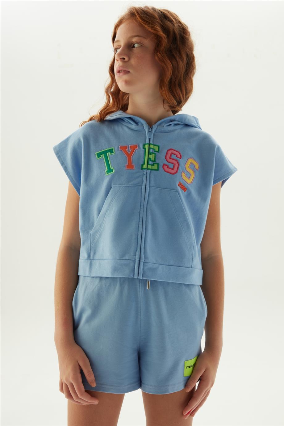 Tyess Kız Çocuk Mavi Şort