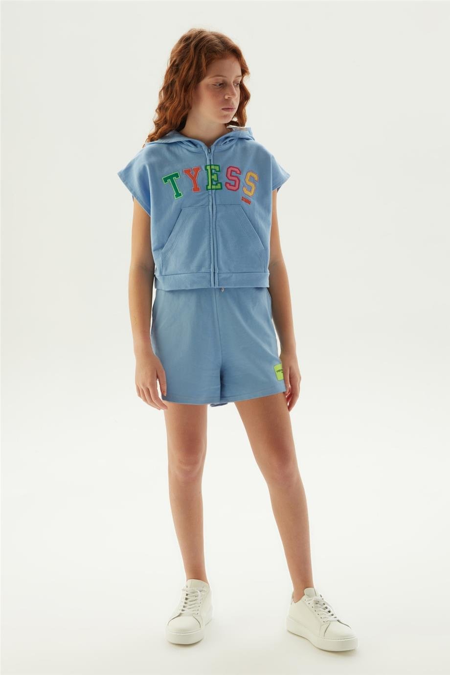 Tyess Kız Çocuk Mavi Şort