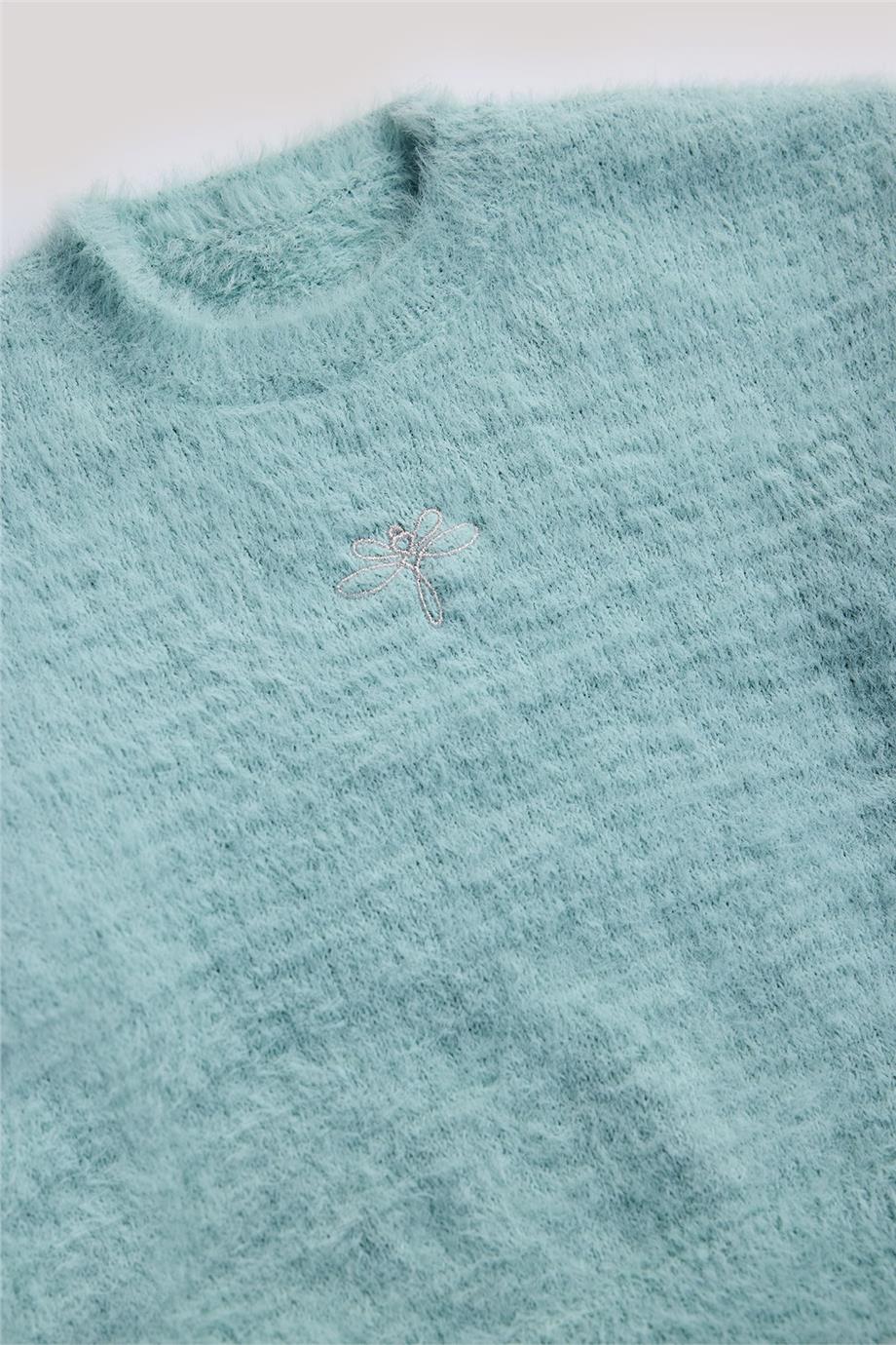 Tyess Kız Çocuk Mavi Sweatshirt