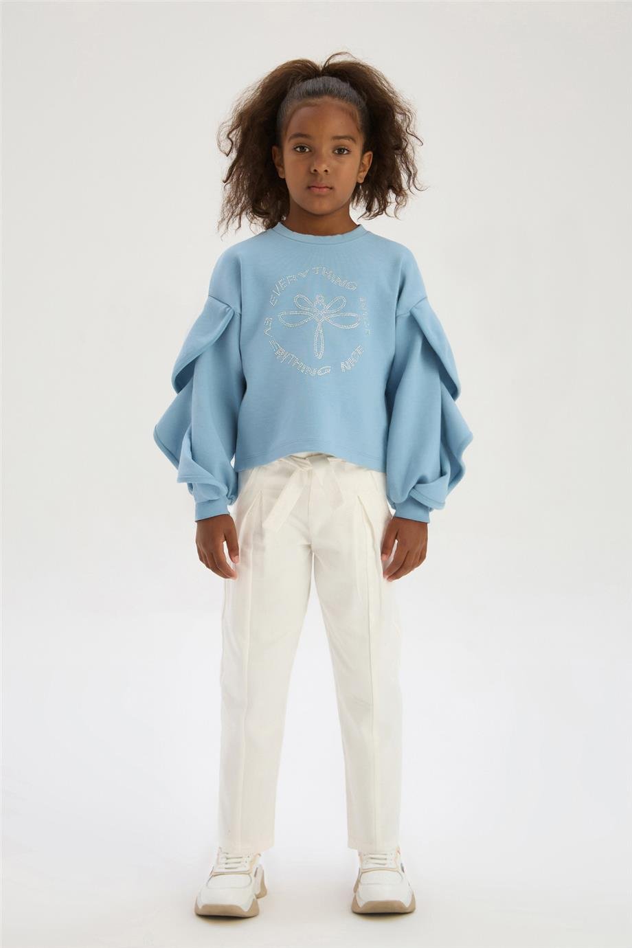 Tyess Kız Çocuk Mavi SweatshirtTyess Kız Çocuk Mavi Sweatshirt