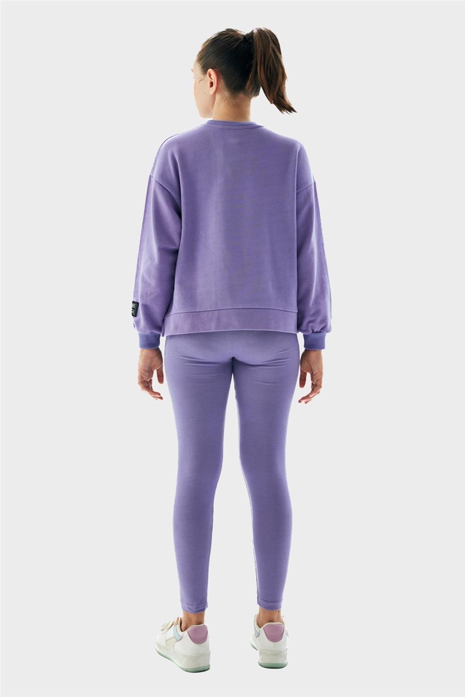 Tyess Kız Çocuk Mor Sweatshirt